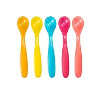 Badabulle B005412 Cucchiai Flessibili e Morbidi, Arancione, Blu, Viola, Verde