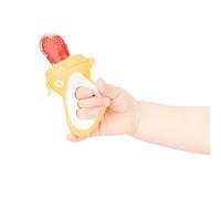 Badabulle Ciuccio per Alimenti per Bambini con cappuccio di protezione, Impugnatura Ergonomica, Allevia il Dolore della Crescita dei Denti e Stimola al Gusto, da 4 mesi, senza BPA