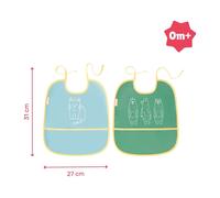 Badabulle Set di 2 bavaglini senza maniche