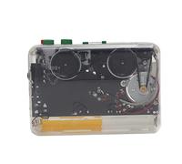 Badafaci Adattatore per Lettore di Cassette MP3, Convertitore da Mini Cassetta USB a MP3 con Auricolari, Funzionamento Semplice e Doppia Alimentazione per Divertimento Retrospettivo