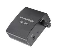 Badafaci Amplificatore Microfonico, Alta sensibilità con Controllo Automatico del Livello ALC, Amplificazione 1000 Volte per Microfono a Condensatore Elettrete da 3,5 Mm, Lega di