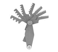 Badafaci Calibro del Passo del Filo Calibro del Passo del Filo, Strumento di Misurazione del della Vite Whitworth in Acciaio Al Carbonio per Filettatura a T da 29/30 Gradi con 16/14 Pezzi per