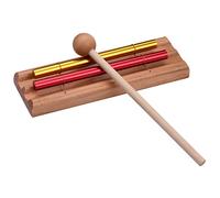 Badafaci Campana da Meditazione con Carillon a 2 Toni, Strumento a Percussione in Lega di Alluminio con Maglio in Legno per Uso in Classe, Sviluppo del Senso Musicale e Coordinazione del Ritmo (2