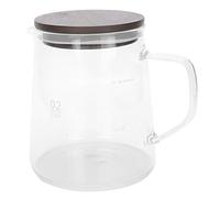 Badafaci Caraffa per caffè in Vetro con Coperchio, Caraffa per caffè Trasparente con Design a Doppio Strato Isolante per Succhi di tè e Latte, in Vetro Borosilicato Resistente Al Calore da 300 Ml