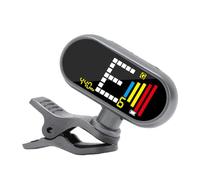 Badafaci Clip On Tuner con Clip Orientabile a 360 Gradi e Display LCD a Colori, Sintonizzatore Cromatico Ricaricabile per Chitarra Basso Ukulele Violino