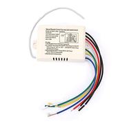Badafaci Interruttore Telecomando Wireless Ricevitore 4 220V 15m per Luce | Illuminazione, Antinterferenza, Uso Interno, Relè 7A, Per Luci LED, Garage Domestico, Installazione Facile, Batteria Non
