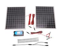Badafaci Kit Pannello Solare da 100 W Caricatore Solare Monocristallino da 100 W con Controller a Doppio Chip Ricarica Rapida Ad Alta Efficienza per Off Grid di Casa Barca