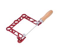 Badafaci Mini da Traforo, Archetto da Traforo con Impugnatura in Legno a | Corpo in Lega di Alluminio, Lama Resistente, Ideale per Legno e Metallo