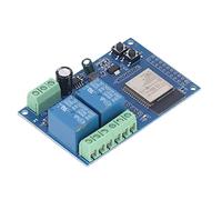 Badafaci Modulo relè Doppio WiFi BLE Scheda relè Programmabile a 2 Vie 5V con Memoria Flash 4M per Apprendimento Secondario Controllo Wireless per Casa Intelligente DC5 60V