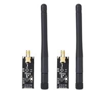 Badafaci Modulo Ricetrasmettitore Wireless a Lunga Distanza da 2 Pezzi 2.4G con Alta Potenza e Alta sensibilità, Antenna SMA, L'ultimo Chip di Comunicazione Wireless per la Trasmissione