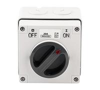 Badafaci Presa per Interruttore da Esterno, Indicatori di Isolamento Pulsanti On/off 500 V, con Materiale PC Ritardante Ad Alta Resistenza, per Foro di Blocco di Sicurezza e Forte (3P20A)