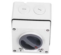 Badafaci Presa per Interruttore da Esterno, Indicatori di Isolamento Pulsanti On/off 500 V, con Materiale PC Ritardante Ad Alta Resistenza, per Foro di Blocco di Sicurezza e Forte (3P32A)