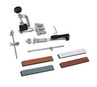 Badafaci Pro Affilacoltelli RH 006, Pietra a Doppia Faccia con Angolo Regolabile con Corindone Bianco e Acciaio Inossidabile, Strumento Professionale per Affilare Coltelli da e da Chef di Precisione