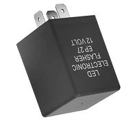 Badafaci Relè Lampeggiante EP27 a LED, relè Flash per Indicatori di Direzione 12V a 5 Pin con Design Impermeabile e Antipolvere, per Indicatori di Direzione a LED o Normali Hyper Flash