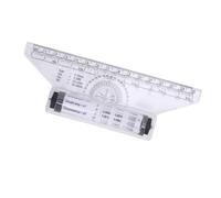 Badafaci Righello Rotolante, Strumento da Disegno in Plastica Trasparente con Goniometro Incorporato, Scala di Misurazione dell' Circolare a Linee Parallele, per la Creazione di Modelli di Cucito