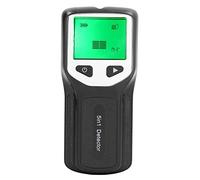 Badafaci Rilevatore di Montanti, Scanner da Parete 5 in 1 con Display LCD e Allarme Audio per il Rilevamento di Tubi in Legno, Metallo, Cavi CA Nelle Pareti, Pavimenti, Soffitti (SILVER)