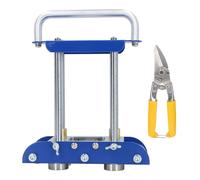 Badafaci Rullo per Bordi a 3 Stazioni con Cesoie Utensile Manuale per Lamiera Piegatrice a Rullo per Piegatura Grande per Materiali di Copertura in Metallo Angolo 0-90° Lunghezze