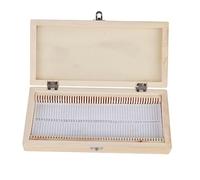 Badafaci Scatola di Immagazzinaggio per Vetrini in Legno 50 Pezzi Vetrini per Microscopio Preparati per Biologia Porta Campioni per la Raccolta e L'organizzazione delle Fette