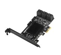 Badafaci Scheda di Espansione PCIe Scheda Controller a 8 Porte Interfaccia PCI E da 1X a 16X per unità di Archiviazione HDD SSD Chipset Marvell JMB per Aggiornamento Server Domestico PC Desktop