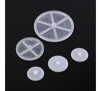 Badafaci Set di Ingranaggi in Plastica Piccolo Ingranaggio a Puleggia Singola Doppia Riduzione per Modello Fai-Te (Kit di Attrezzi 34 Tipi)