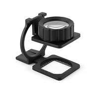 Badafaci Supporto per Lente D'ingrandimento Pieghevole 15X, Lente D'ingrandimento Portatile con Scala di Misurazione, per L'ispezione dei Gioielli di Riparazione di Orologi