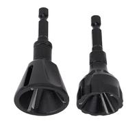 Badafaci Utensile per Sbavatura per Punte da Trapano, 2 Pezzi, Set di Utensili per Sbavatura in Acciaio Al Tungsteno, Taglierina per Smusso con Codolo Esagonale da 1/4 Pollici, per Metallo,
