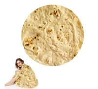 badaren Coperta Burrito Tortilla, Round Burrito Tortilla Monofacciale, Tortilla Blanket in Flanella, Coperta Taco Divertente Creativa, Tortilla Burrito per Interni, Esterni e Altro Ancora (B, 120CM)