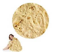 badaren Coperta Burrito Tortilla, Round Burrito Tortilla Monofacciale, Tortilla Blanket in Flanella, Coperta Taco Divertente Creativa, Tortilla Burrito per Interni, Esterni e Altro Ancora