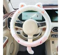 Badaren Coprivolante Universale in Peluche 15in (38cm) per Auto - Copristerzo Peloso Nero/Rosa (Gatto)