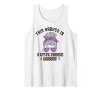 Badass FIBROSI CISTICA Guerriero Passeggiata Consapevolezza Donna Meme Canotta