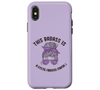 BADASS FIBROSI CISTICA MAMA Consapevolezza Donna Meme SUL RETRO Custodia per iPhone X/XS