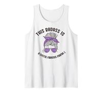 Badass FIBROSI CISTICA Mama Consapevolezza Mamma Donna Meme Canotta