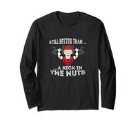 Badass Santa Ancora Meglio di Un Calcio nei Dadi Maglia a Manica