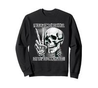 Badass Skeleton Andando Attraverso l'Inferno, Proprio It! Scuro Umorismo Goth Felpa