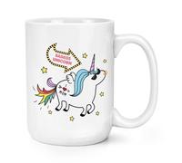 Badass Unicorno 426ml Grande Tazza - Magico Arcobaleno Stars Divertente Grande