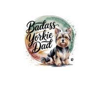 Badass Yorkie Dad Notebook: A Funny Lined Journal Gift for Veterinarians, Vet Techs, and Yorkshire Terrier Loving Animal Doctors.