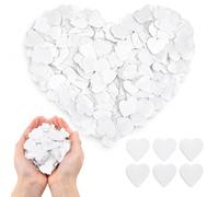 BADCRIS 15000 Coriandoli Bianchi a Forma di Cuore, Confetti Biodegradabili | Coriandolii Carta per Matrimonio, Compleanno, Festa, Carnevale, Palloncinie e Decorazione Tavola, 150g Extra Leggeri Elegante