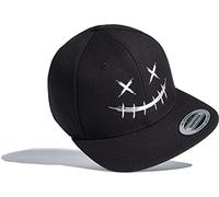 Baddery Berretto Flexfit Snapback - "Scary Smile" - Cappello ricamato Halloween per uomo e donna, Nero - Scary Smile, Taglia unica