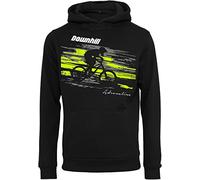 Baddery Bicicletta Felpa con Cappuccio da Uomo - „Downhill Adrenaline“ | Felpa con cappuccio da mountain bike - Pullover per MTB, downhill ed e-bike