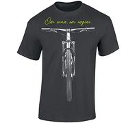 Baddery Bicicletta Maglietta: One Man One Engine - T-Shirt Regalo Ciclista - MTB Road Bike Fixie BMX Mountain-Bike Rampichino - Tshirt Maglia Uomo Uomini Donna Streetwear Sport (M)