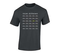 Baddery Bicicletta Maglietta: Think Different - T-Shirt Regalo Ciclista - MTB Road Bike Fixie BMX Mountain-Bike Rampichino - Tshirt Maglia Uomo Uomini Donna Streetwear Sport (XL)