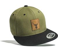 Baddery Cappellino da Caccia Outdoor Snapback - „Cervo con Toppa in Pelle“ | Cappellino classico da uomo e da donna - Caccia ed escursionismo