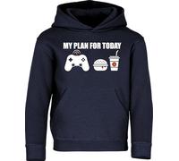 Baddery Felpa Cappuccio Bambini - „My Plan for Today Gaming“ (Marina 164)