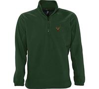 Baddery Felpa in Pile: Cervo -Regalo per i Cacciatori - Caccia Uomo Donne - Sweatshirt Fleece Pullover Outdoor - Inverno Caldo Montagna - Sport Verde Cervo Army Hunting Cacciatore (XL)