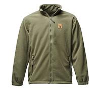 Baddery Giacca da Caccia Uomo - Regalo per Cacciatori - Abbigliamento e Accessori - Giacca in Pile Con Toppa in Pelle, 3XL