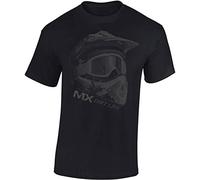 Baddery Maglietta da Motocross da Uomo - „MX Dirt Life“ (Nero L)