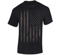 Baddery Maglietta da Uomo - „Stars And Stripes/Camo Style“ (Nero 3XL)
