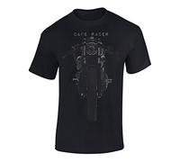 Baddery Petrolhead: Motocicletta Cafe Racer - Motocicletta - T-Shirt per Motociclisti Maglietta del Motociclo