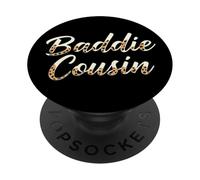 Baddie Cousin Leopard Funny PopSockets PopGrip Adesivo