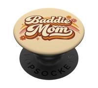 Baddie Mom Funny Retro Vintage PopSockets PopGrip Adesivo